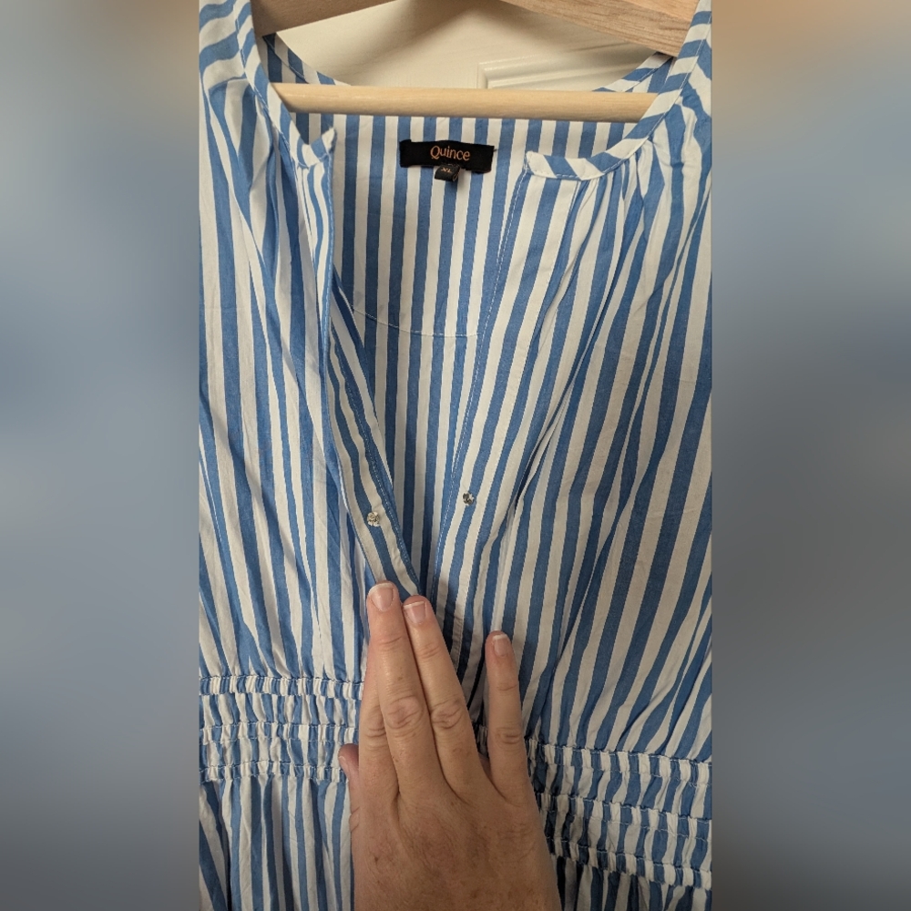 Quince Poplin Maxi Dress, XL - Picture 2 of 5